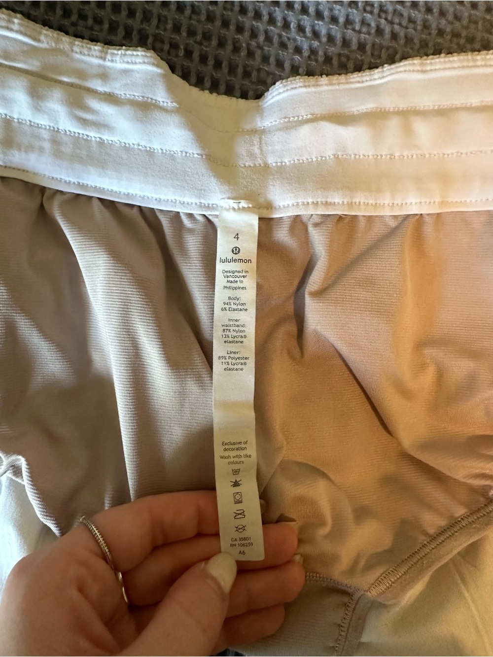 Lululemon White Athletic Shorts - Picture 3 of 3